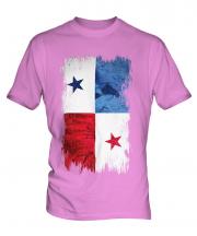 Panama Grunge Flag Mens T-Shirt
