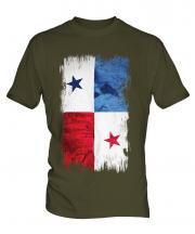 Panama Grunge Flag Mens T-Shirt