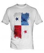 Panama Grunge Flag Mens T-Shirt