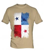Panama Grunge Flag Mens T-Shirt