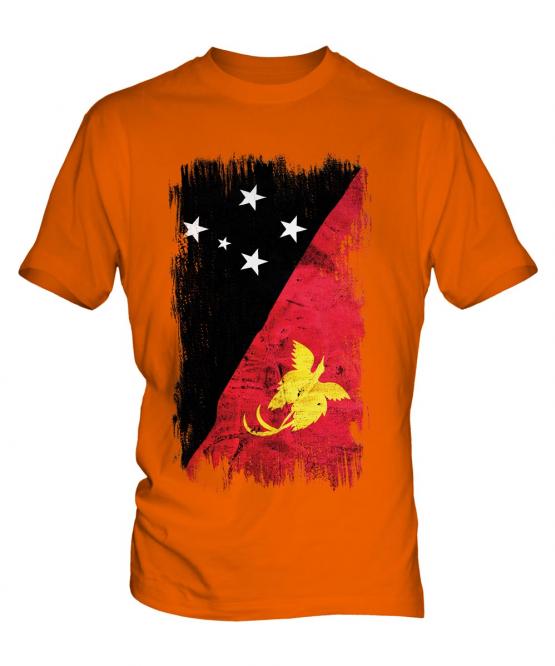 Papua New Guinea Grunge Flag Mens T-Shirt
