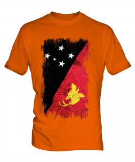 Papua New Guinea Grunge Flag Mens T-Shirt