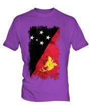Papua New Guinea Grunge Flag Mens T-Shirt