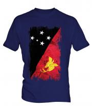 Papua New Guinea Grunge Flag Mens T-Shirt
