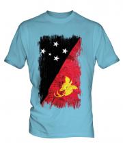 Papua New Guinea Grunge Flag Mens T-Shirt