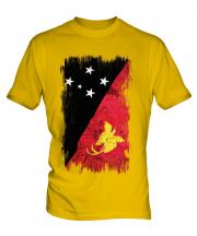 Papua New Guinea Grunge Flag Mens T-Shirt
