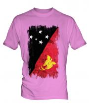 Papua New Guinea Grunge Flag Mens T-Shirt