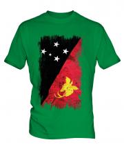 Papua New Guinea Grunge Flag Mens T-Shirt