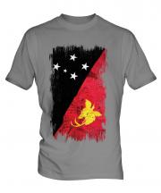 Papua New Guinea Grunge Flag Mens T-Shirt