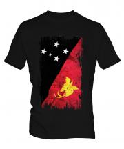Papua New Guinea Grunge Flag Mens T-Shirt