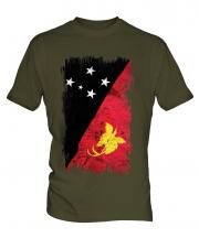Papua New Guinea Grunge Flag Mens T-Shirt