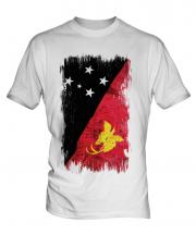 Papua New Guinea Grunge Flag Mens T-Shirt