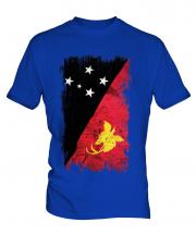 Papua New Guinea Grunge Flag Mens T-Shirt