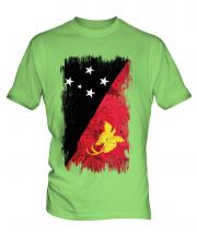 Papua New Guinea Grunge Flag Mens T-Shirt