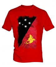 Papua New Guinea Grunge Flag Mens T-Shirt