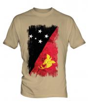 Papua New Guinea Grunge Flag Mens T-Shirt