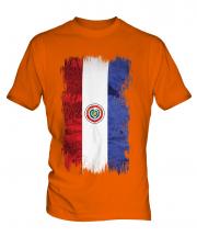Paraguay Grunge Flag Mens T-Shirt