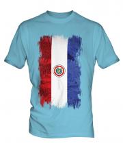 Paraguay Grunge Flag Mens T-Shirt