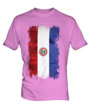 Paraguay Grunge Flag Mens T-Shirt
