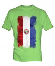 Paraguay Grunge Flag Mens T-Shirt