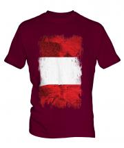 Peru Grunge Flag Mens T-Shirt