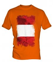Peru Grunge Flag Mens T-Shirt