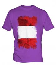 Peru Grunge Flag Mens T-Shirt