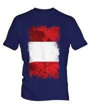 Peru Grunge Flag Mens T-Shirt