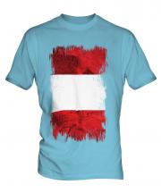 Peru Grunge Flag Mens T-Shirt