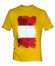 Peru Grunge Flag Mens T-Shirt