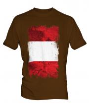 Peru Grunge Flag Mens T-Shirt