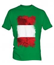 Peru Grunge Flag Mens T-Shirt