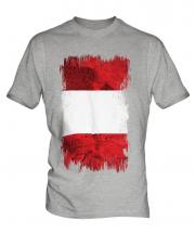 Peru Grunge Flag Mens T-Shirt