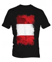 Peru Grunge Flag Mens T-Shirt