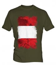 Peru Grunge Flag Mens T-Shirt