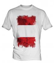 Peru Grunge Flag Mens T-Shirt