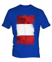 Peru Grunge Flag Mens T-Shirt