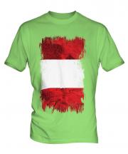 Peru Grunge Flag Mens T-Shirt