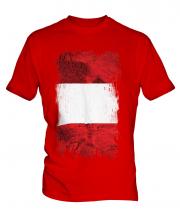 Peru Grunge Flag Mens T-Shirt