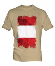 Peru Grunge Flag Mens T-Shirt