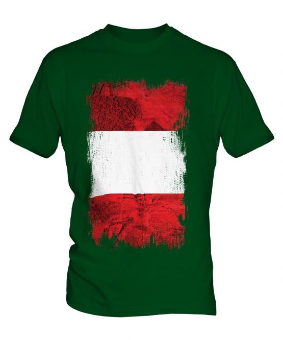 Peru Grunge Flag Mens T-Shirt