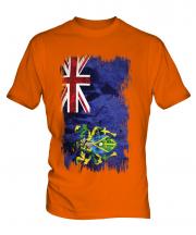 Pitcairn Islands Grunge Flag Mens T-Shirt