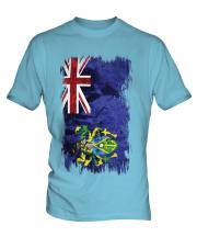 Pitcairn Islands Grunge Flag Mens T-Shirt