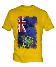 Pitcairn Islands Grunge Flag Mens T-Shirt