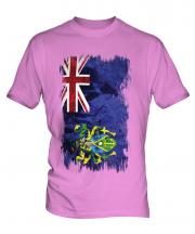 Pitcairn Islands Grunge Flag Mens T-Shirt