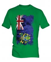 Pitcairn Islands Grunge Flag Mens T-Shirt