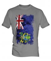 Pitcairn Islands Grunge Flag Mens T-Shirt