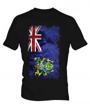 Pitcairn Islands Grunge Flag Mens T-Shirt