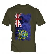 Pitcairn Islands Grunge Flag Mens T-Shirt