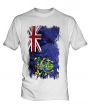Pitcairn Islands Grunge Flag Mens T-Shirt